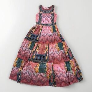 Anthropologie Alessandra Maxi Dress Bhanuni Jyoti Sz 6 Small Boho Beaded Tiered